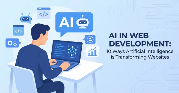 AI in Web Development: 10 Ways Artificial Intelligence is Transforming Websites – Featured image