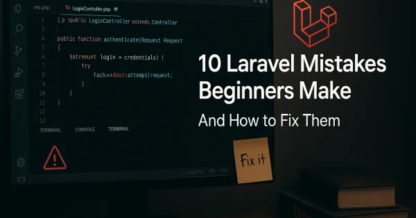 10 Common Laravel Mistakes Beginners Make (and How to Fix Them) – Featured image